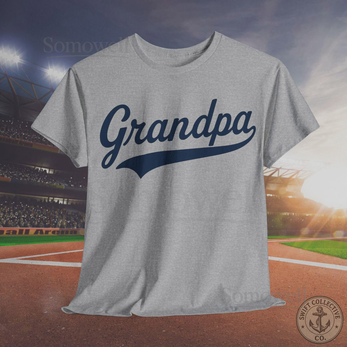 New York Grandpa T-Shirt Vintage Baseball Team Heavy Cotton Tee_669