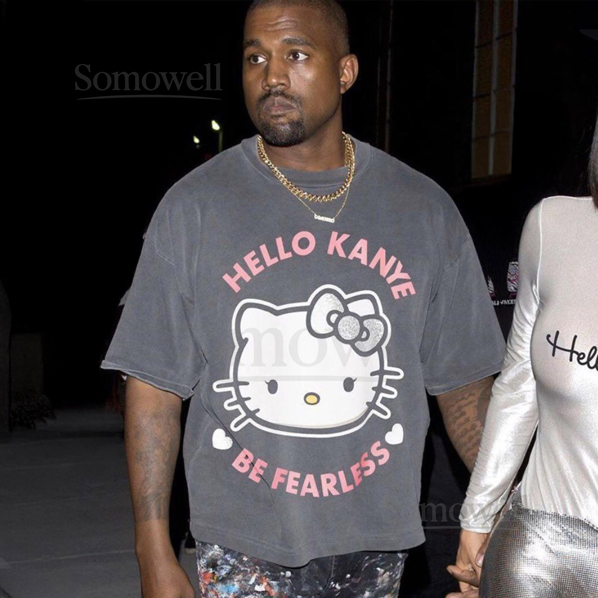 Hello Kanye Be Fearless Tee Unisex Graphic T-Shirt Hip-Hop Parody Streetwear Soft Vintage Cotton Bold Quote Gift for Him Her_186