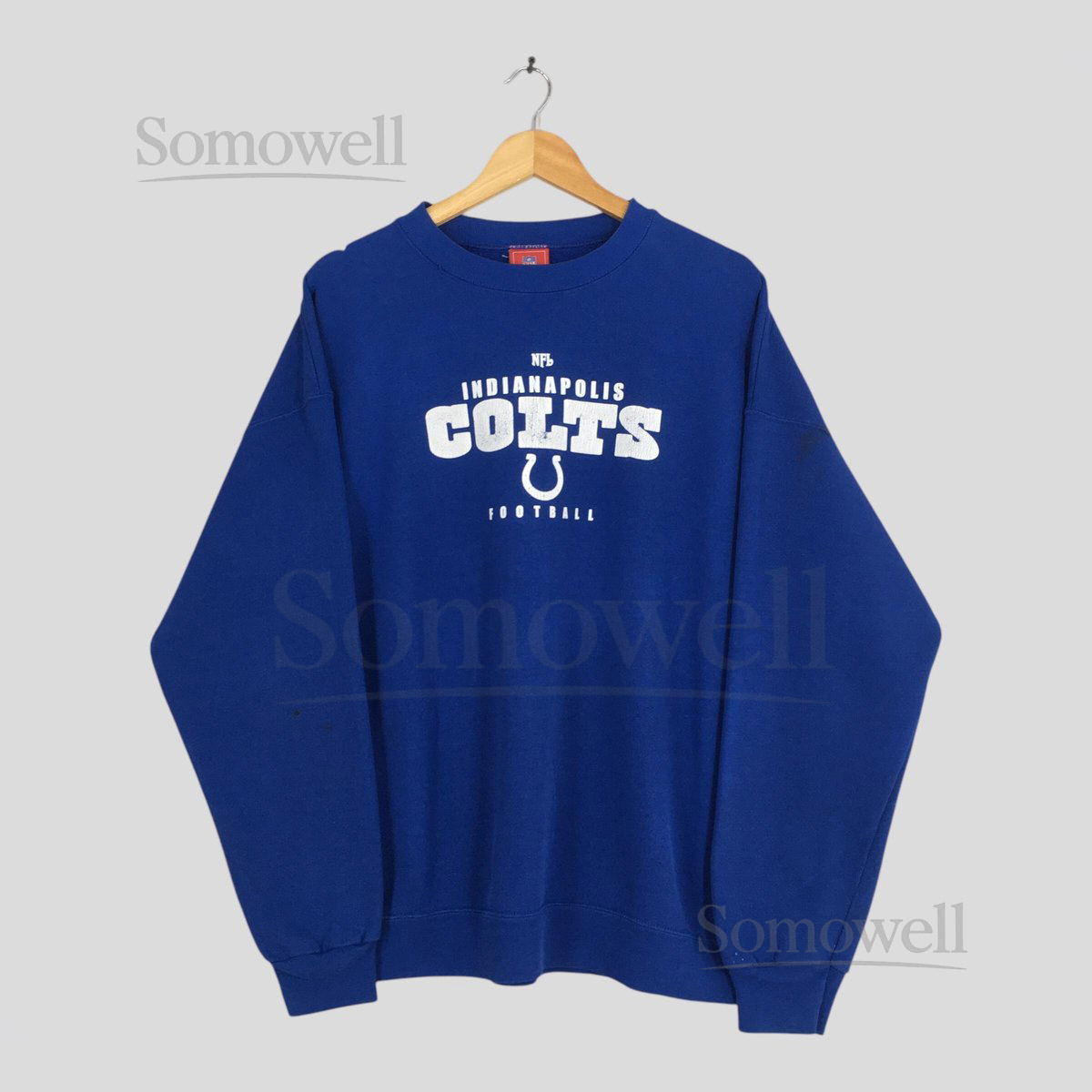 Vintage Indianapolis Colts NFL Blue Sweatshirt XLarge Indianapolis Colts Printed Pullover Indianapolis Colts Football Team Sweater S_979