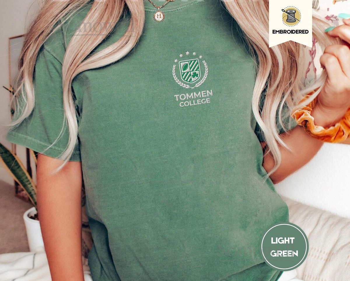 Tommen College Embroidered Tee Comfort Colors Book Shirt Boys of Tommen Merch Binding 13 Shannon Lynch Jonny Kavanagh Rugby Tee_172