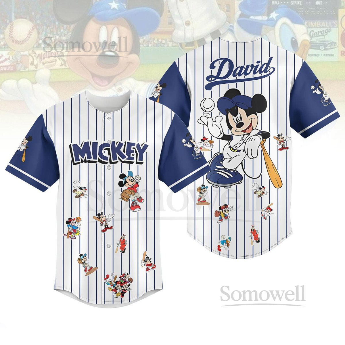 Custom Mickey Baseball Shirt Mickey Mouse Baseball Jersey Baseball Gifts Disney Movie Jersey Shirt Family Shirt Baseball Team_22