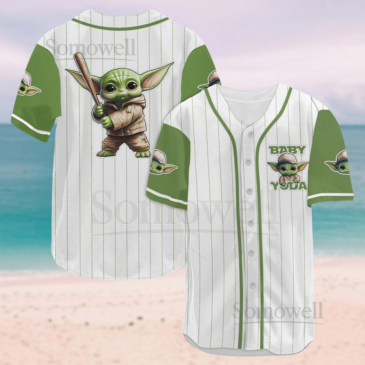 Baby Yoda Baseball Jersey Star Wars Character Shirt Disney Movie Baseball Shirt Grogu Shirt The Child Baseball Team Baseball Gifts_1