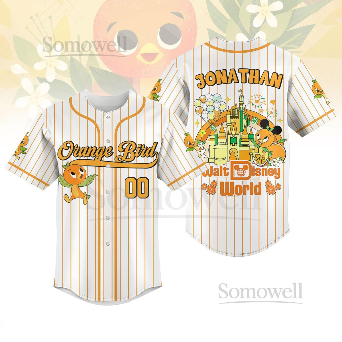Custom Disney Orange Bird Baseball Jersey Walt Disney World Shirt Disney Epcot Shirt Disney Trip Matching Family Shirt Disneyland_9