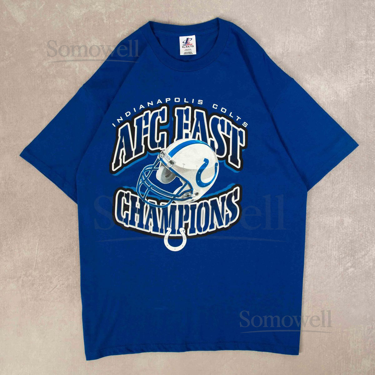 Vintage Indianapolis Colts T-Shirt XL Men's Blue American Fo_992