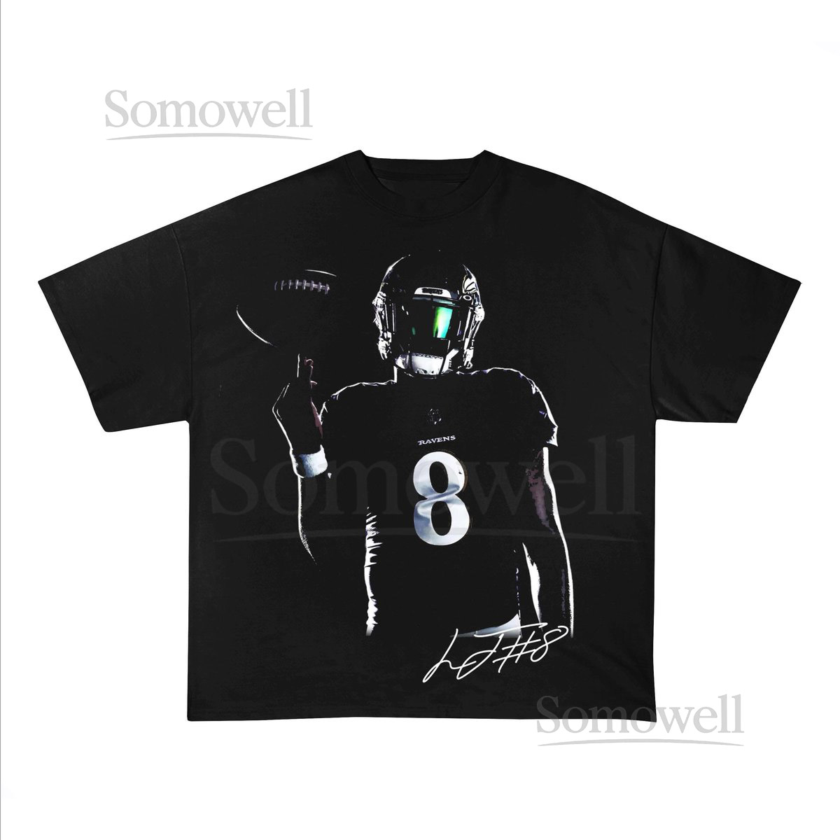 Lamar Jackson Shirt Ravens Shirt 90s Vintage Football Fan Gift Unisex Christmas Present_769