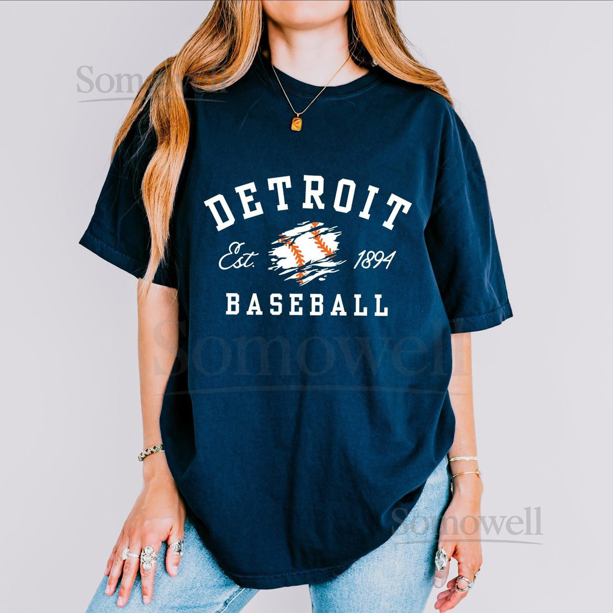 Detroit Vintage Baseball Shirt Detroit Baseball T-shirt Comfort Colors Shirt Baseball Fan Gift Unisex Game Day Shirt Varsity Shirt_270