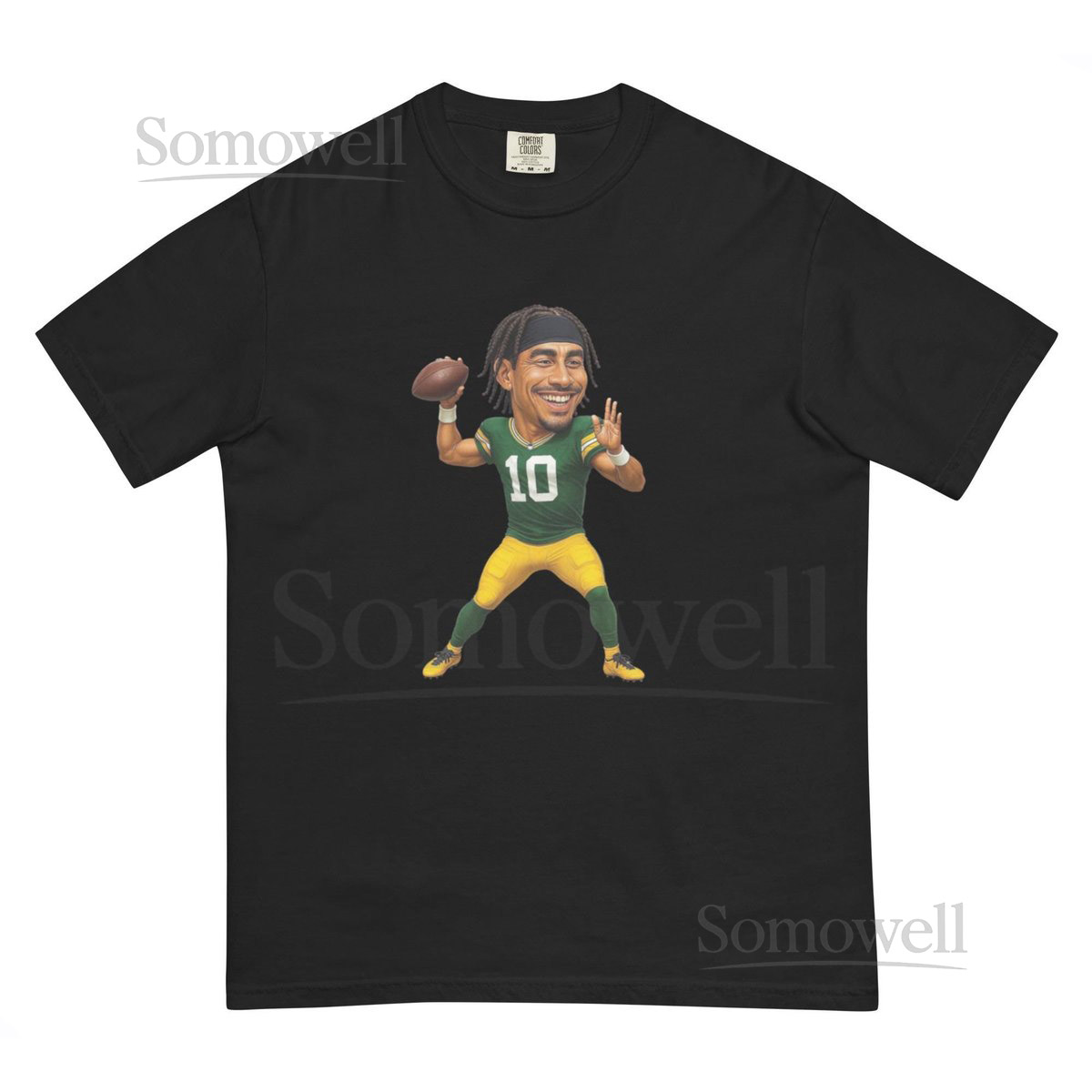 Green Bay Packers Jordan Love Unisex garment-dyed heavyweight t-shirt_463
