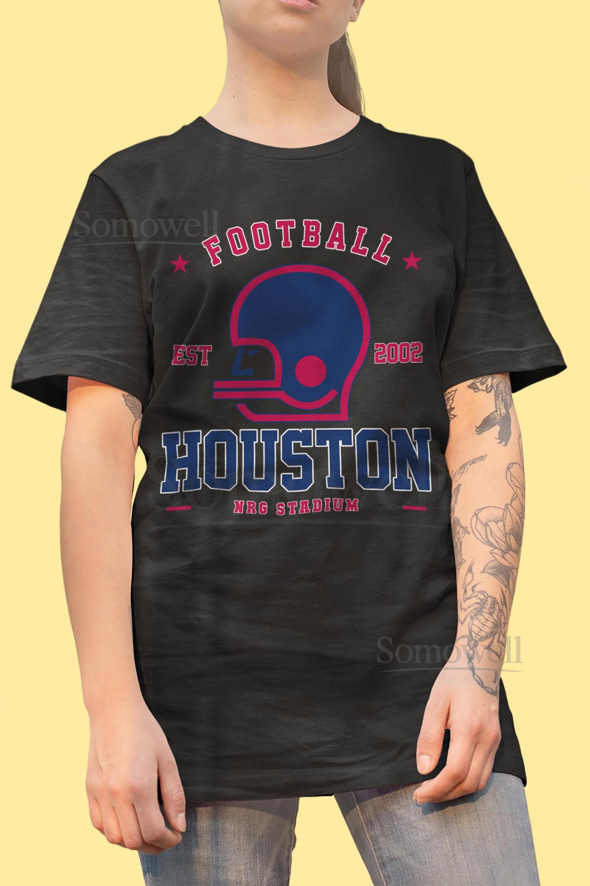 Vintage Houston 2002 T-Shirt football unisex adult youth tee swea_949