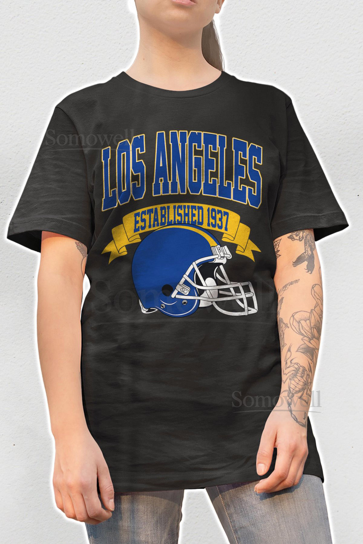Vintage 1937 Los Angeles LA Football T-Shirt unisex adult youth tee sweatshirt_106