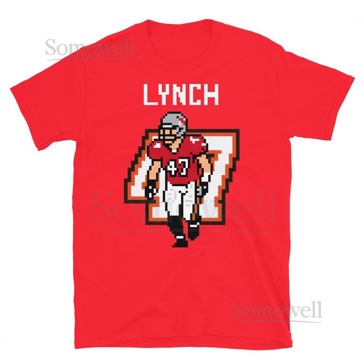 John Lynch Tampa Bay Buccaneers Pixel Art T-Shirt Retro 8-Bit No 47 NFL Legend Tee_559
