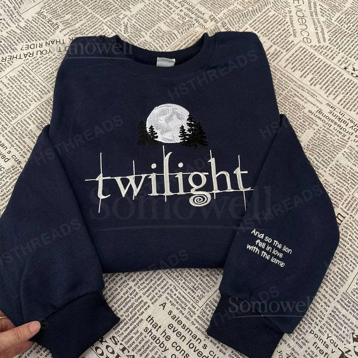 Twilight Embroidered Sweatshirt and Hoodie Twilight Saga Shirt Bookish Sweater Eclipse Breaking Dawn New Moon Shirt_159