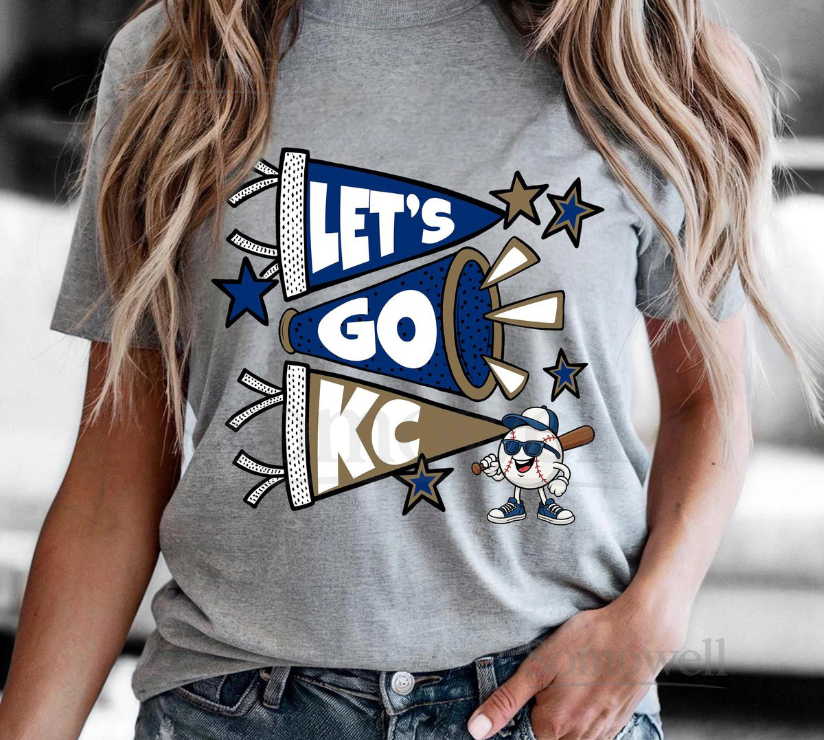 Kansas Baseball Shirt Royal Blue Game Day Tee_329