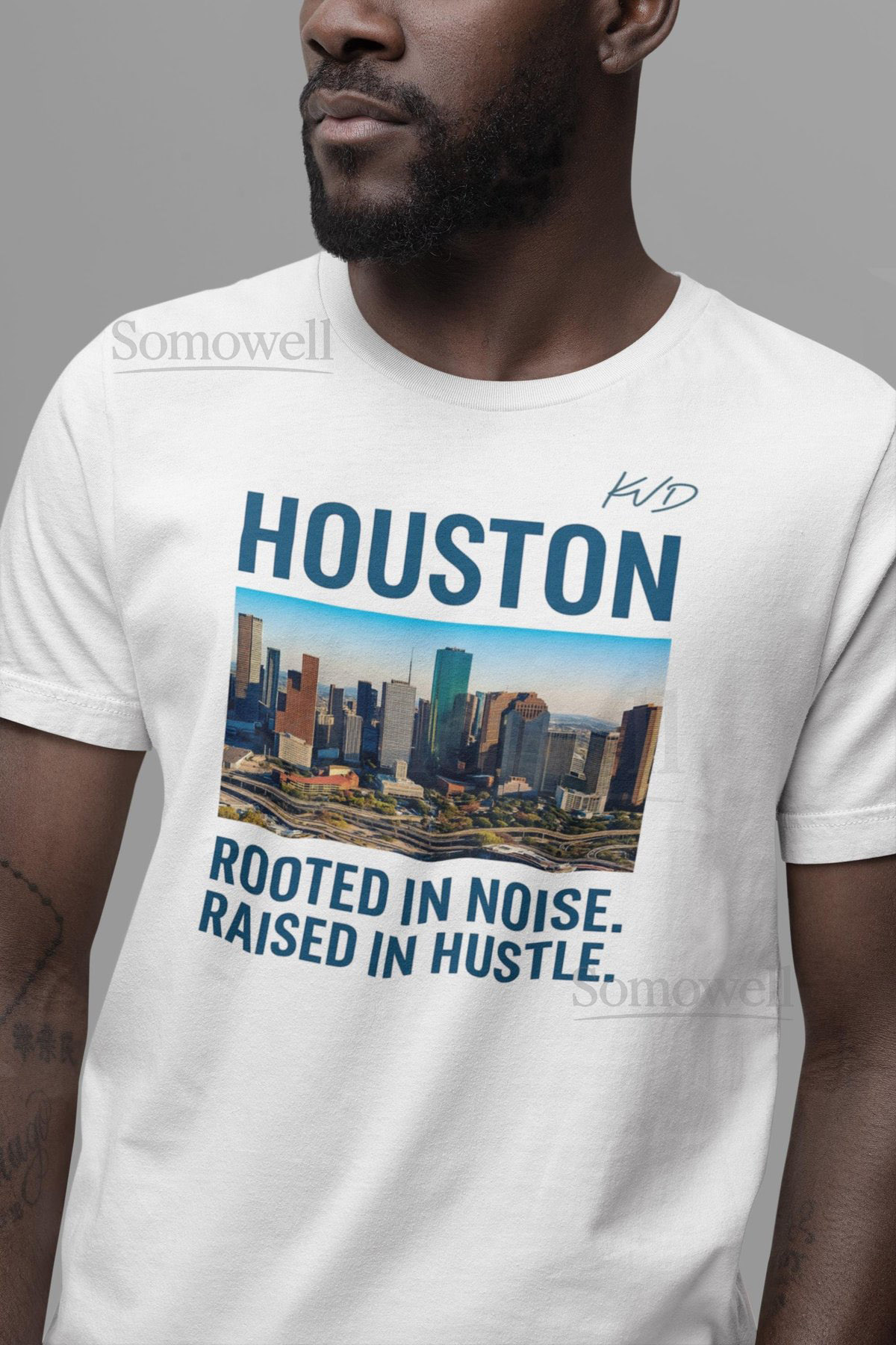 Houston City T-Shirt Rooted in Noise. Raised in Hustle. Unisex Graphic Tee Streetwear Shirt Urb_220