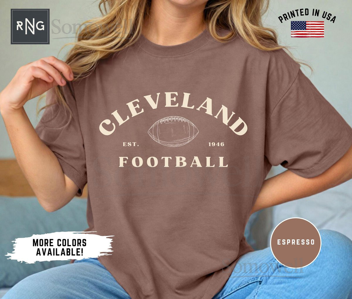 Cleveland Football Shirt Brown Football Gameday Shirt Cleveland Football Apparel Cleveland Sports Apparel Retro Brown Football Gift_295