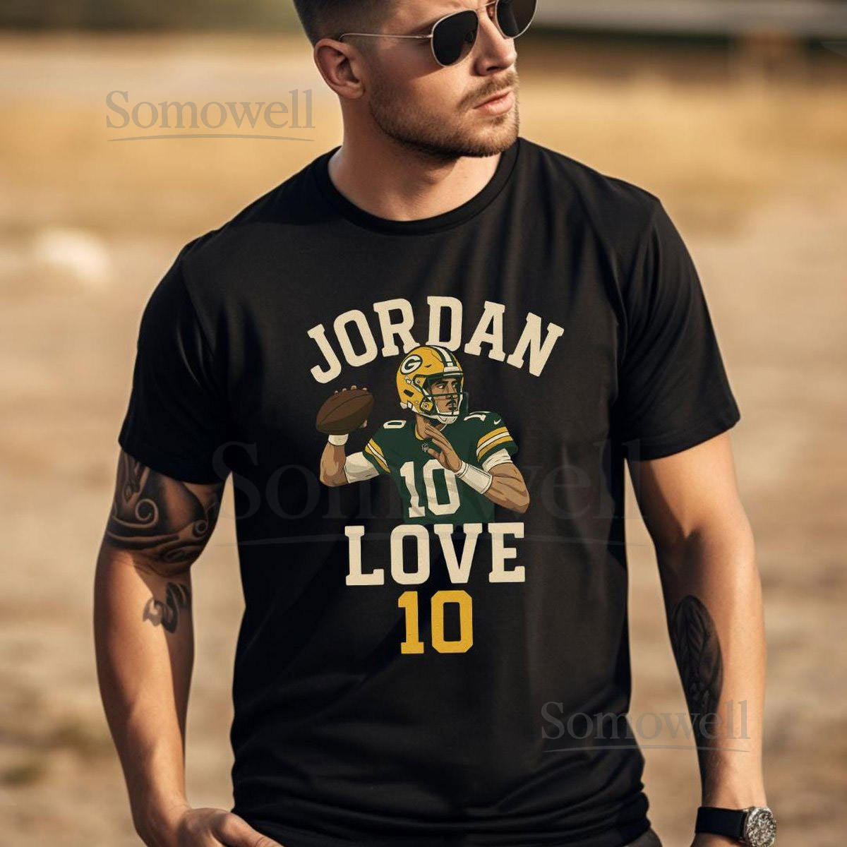 Jordan Love T-Shirt Green Bay Packers Football Graphic TeeMade to Order_538