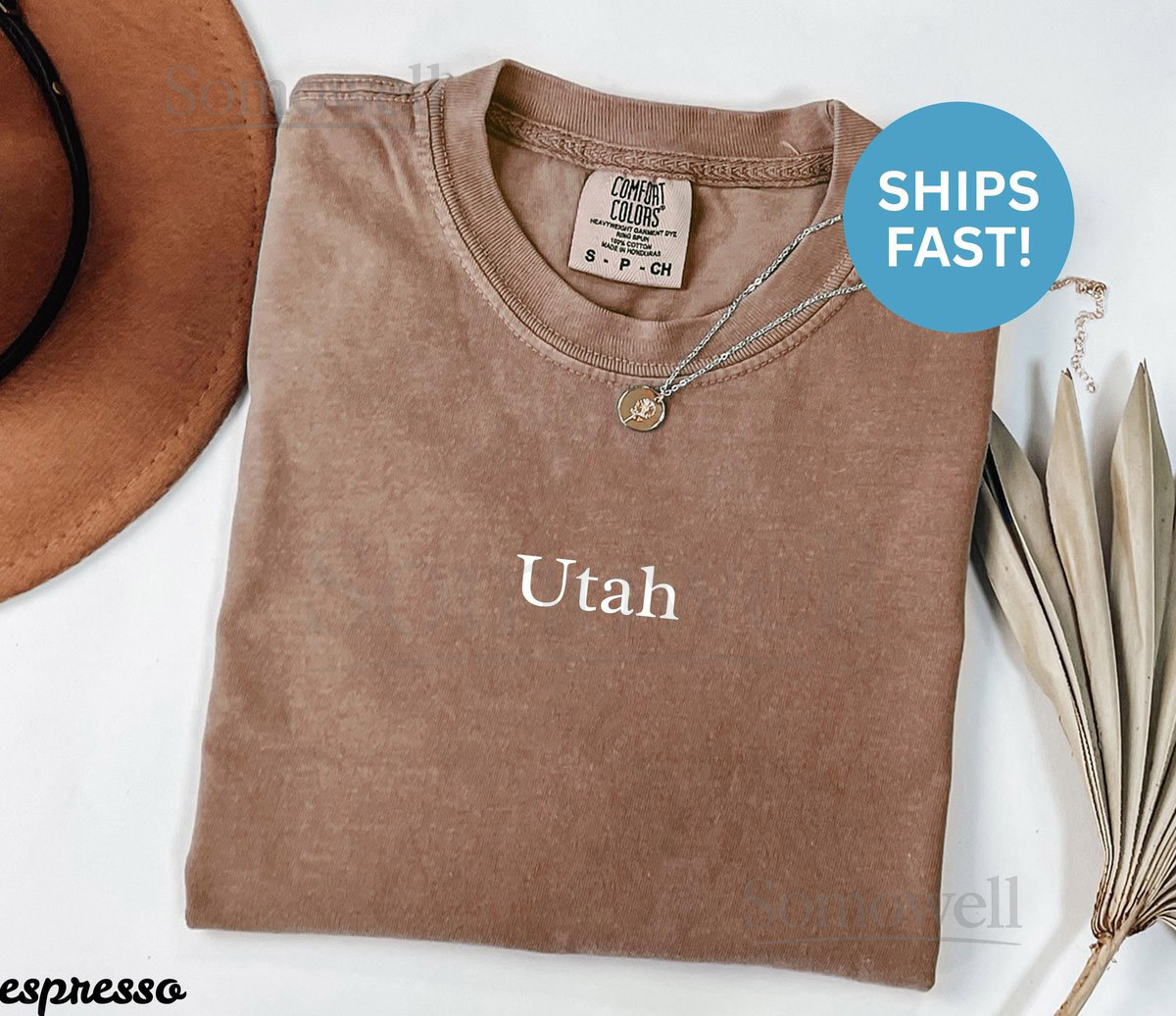 Comfort Colors Utah Shirt Utah Apparel Utah State Shirt Utah Pride Shirt Beehive State Shirt Utah Gift Mountain West Adventure_109