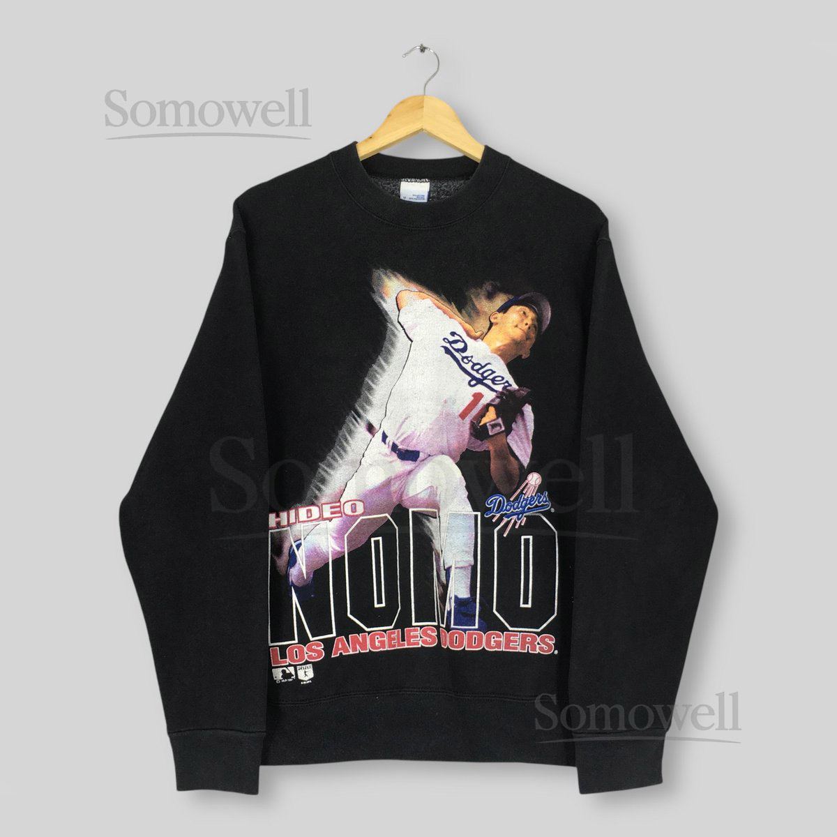 Vintage 90s Los Angeles Dodgers MLB Sweatshirt Medium Dodgers Hideo Nomo 16 Baseball Jumper Los Angeles Dodgers Sweater Dodgers Crewneck M_1038