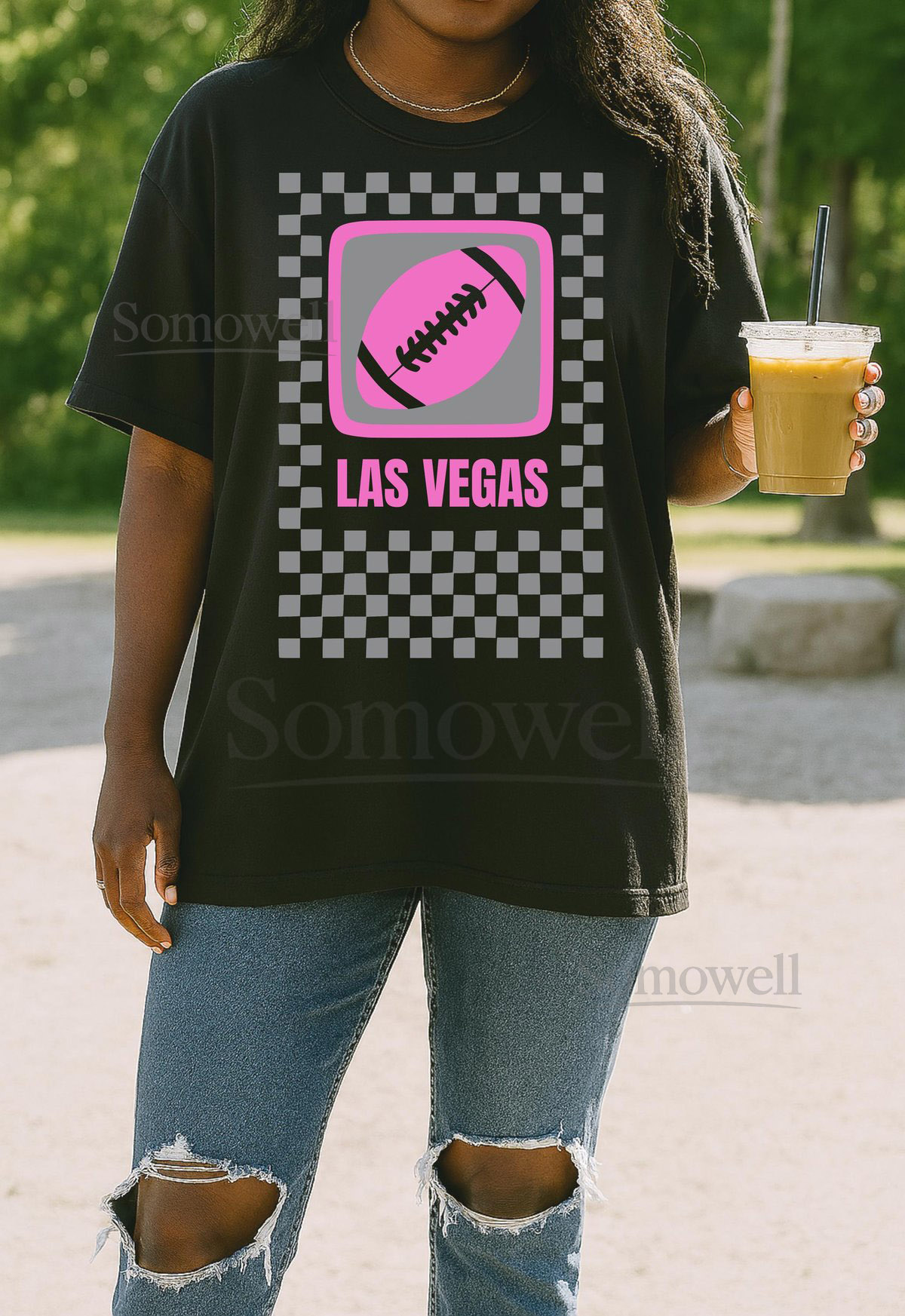 Vintage Las Vegas Football T-Shirt Retro Graphic Comfort Colors_807