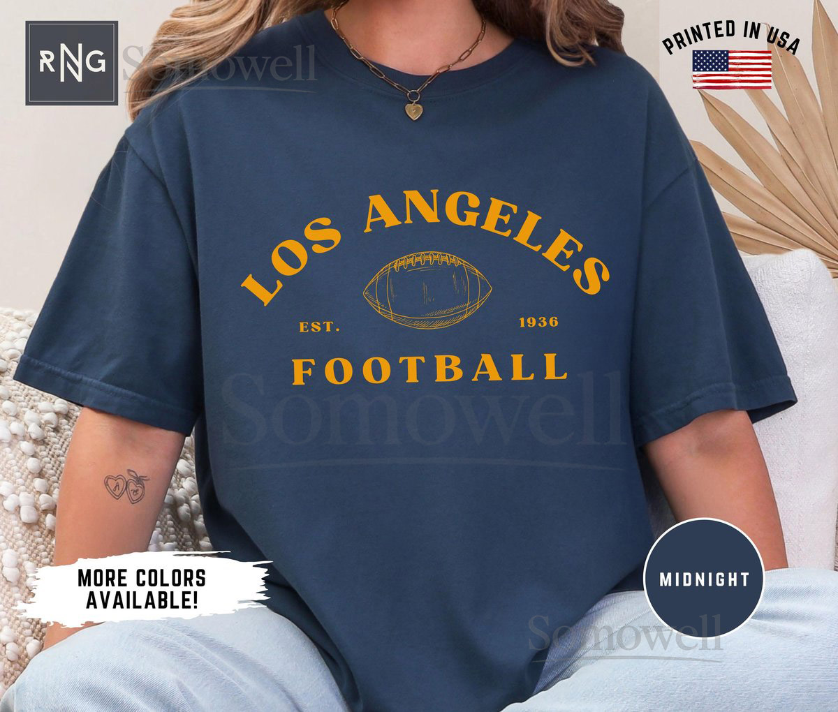 Los Angeles Football Shirt Ram Football Gameday Shirt Los Angeles Football Apparel Ram Sports Apparel Retro Los Angeles Football Gift_557