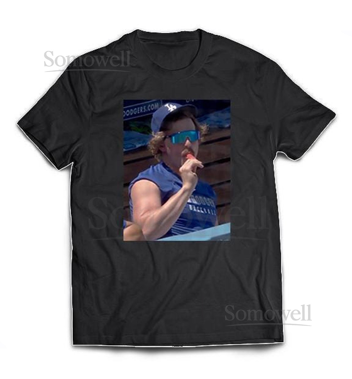 Dodgers Kike Hernandez Popsicle Black Shirt World Series Champions Mookie Betts Shohei Ohtani Freeman Kershaw_329