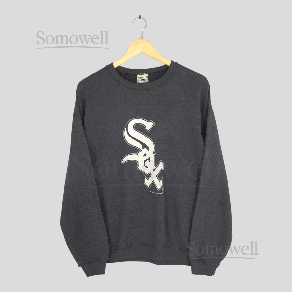 Vintage 90s Chicago White Sox MLB Black Sweatshirt Large White Sox Baseball Printed Logo Sweater White Sox Crewneck Chicago Sox Jumper L_27
