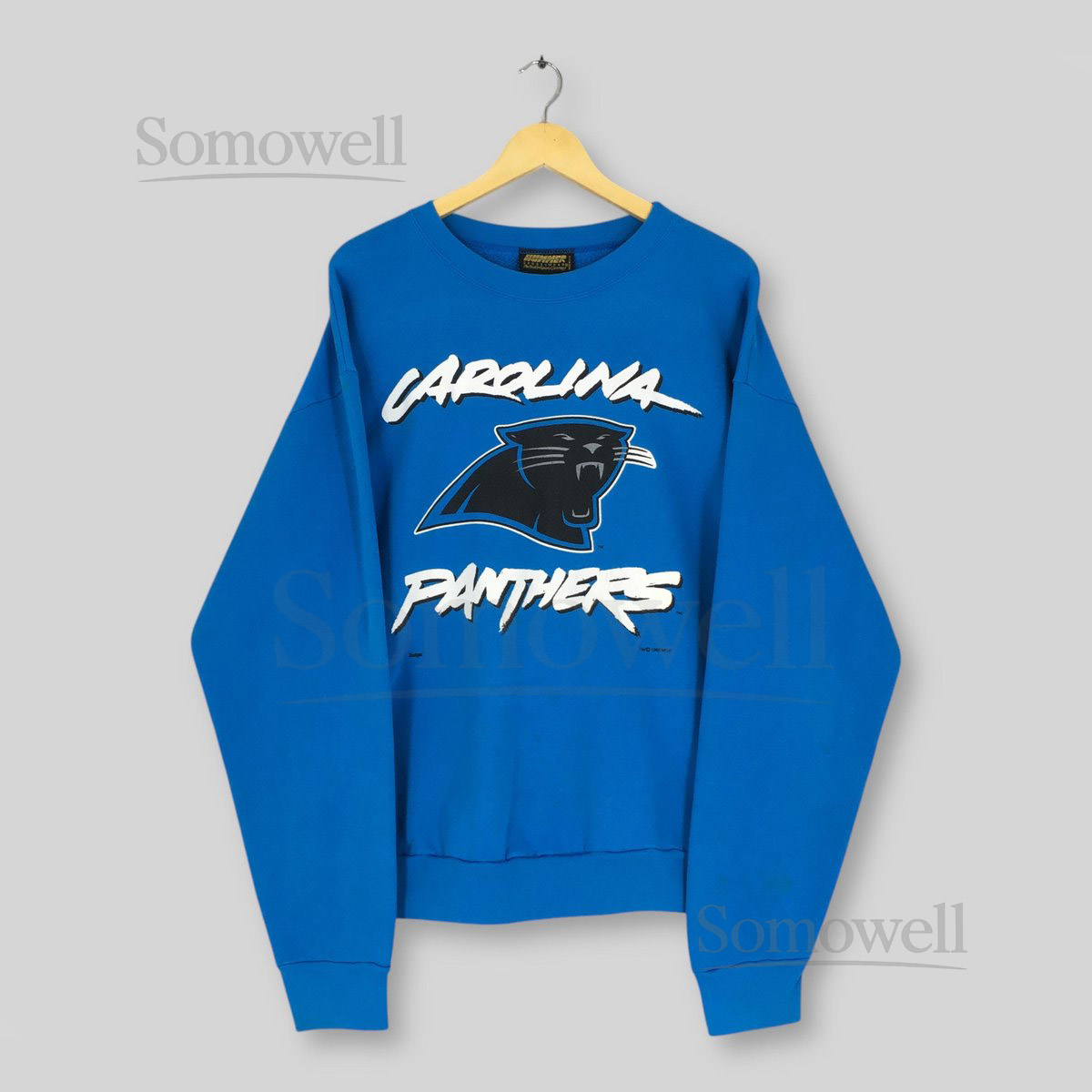 Vintage 90s Carolina Panthers NFL Sweatshirt Large Carolina Panthers Football Spell Out Logo Sweater Panthers American Football Crewneck L_930