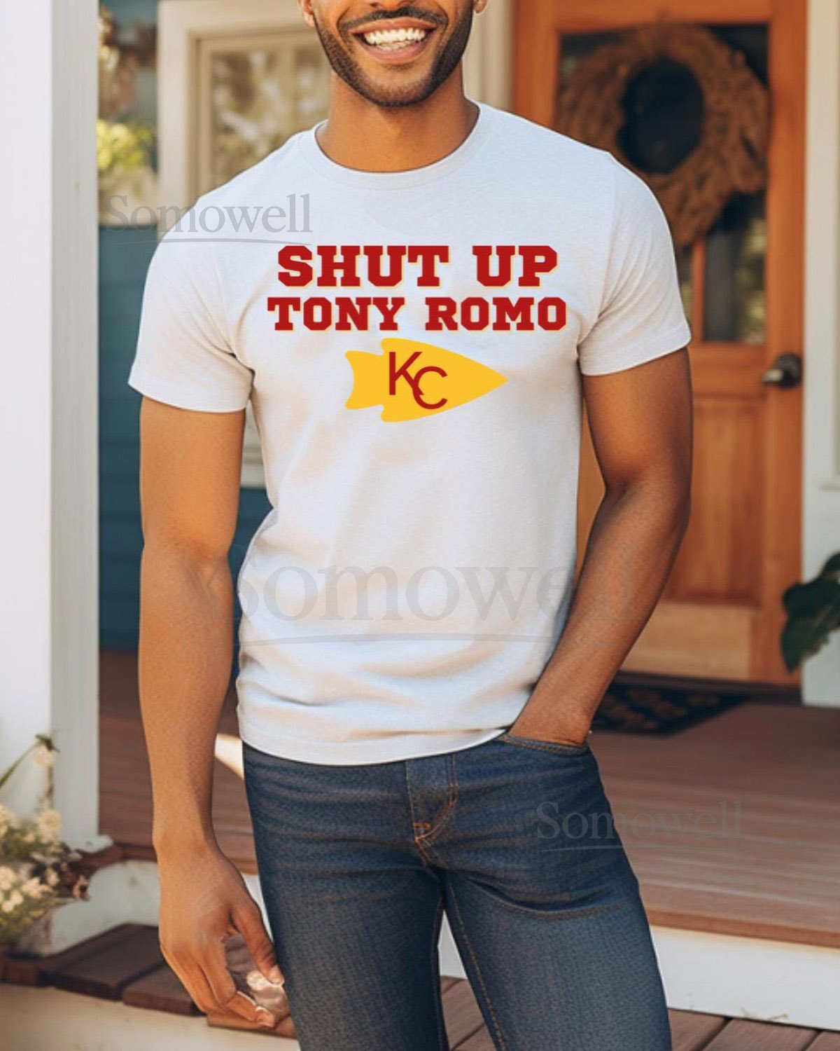Shut Up Tony Romo Shirt Shirt for Kansas City Football Fan Kansas City Fan Gift Shirt for KC Fan Shut Up Romo_768