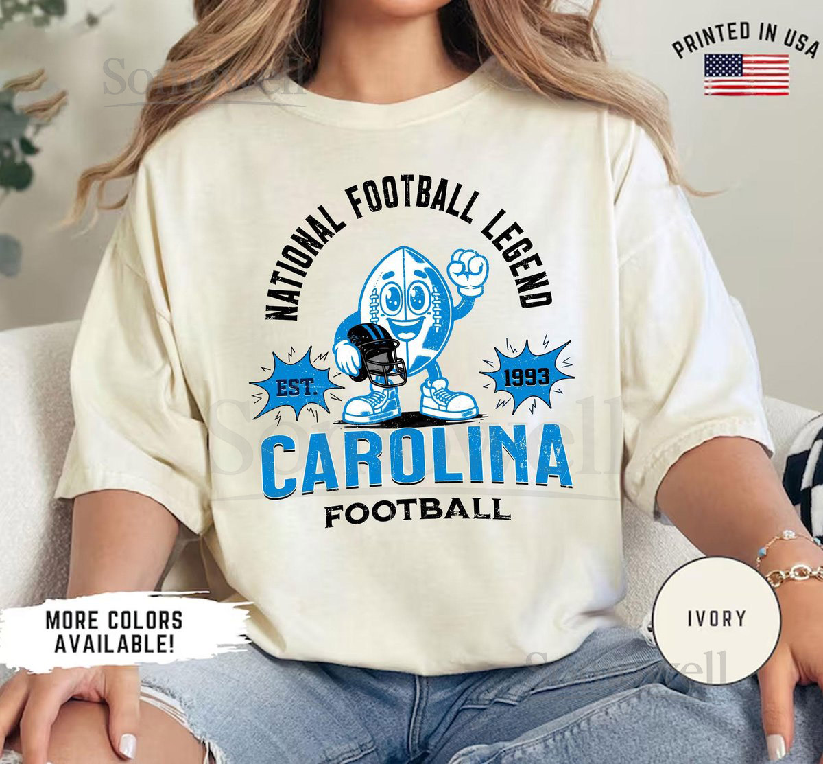 Comfort Colors Carolina Football T-Shirt Vintage Carolina Football T-Shirt Carolina Fan Gift Carolina Game Day T-shirtYouth football_588