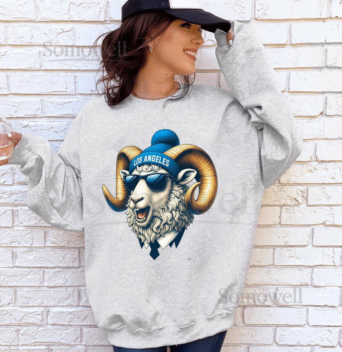 Los Angeles Football Crewneck Sweatshirt Vintage Fan Gift Game Day Apparel LA Football SweatshirtTrendy Sports Fan Top_77