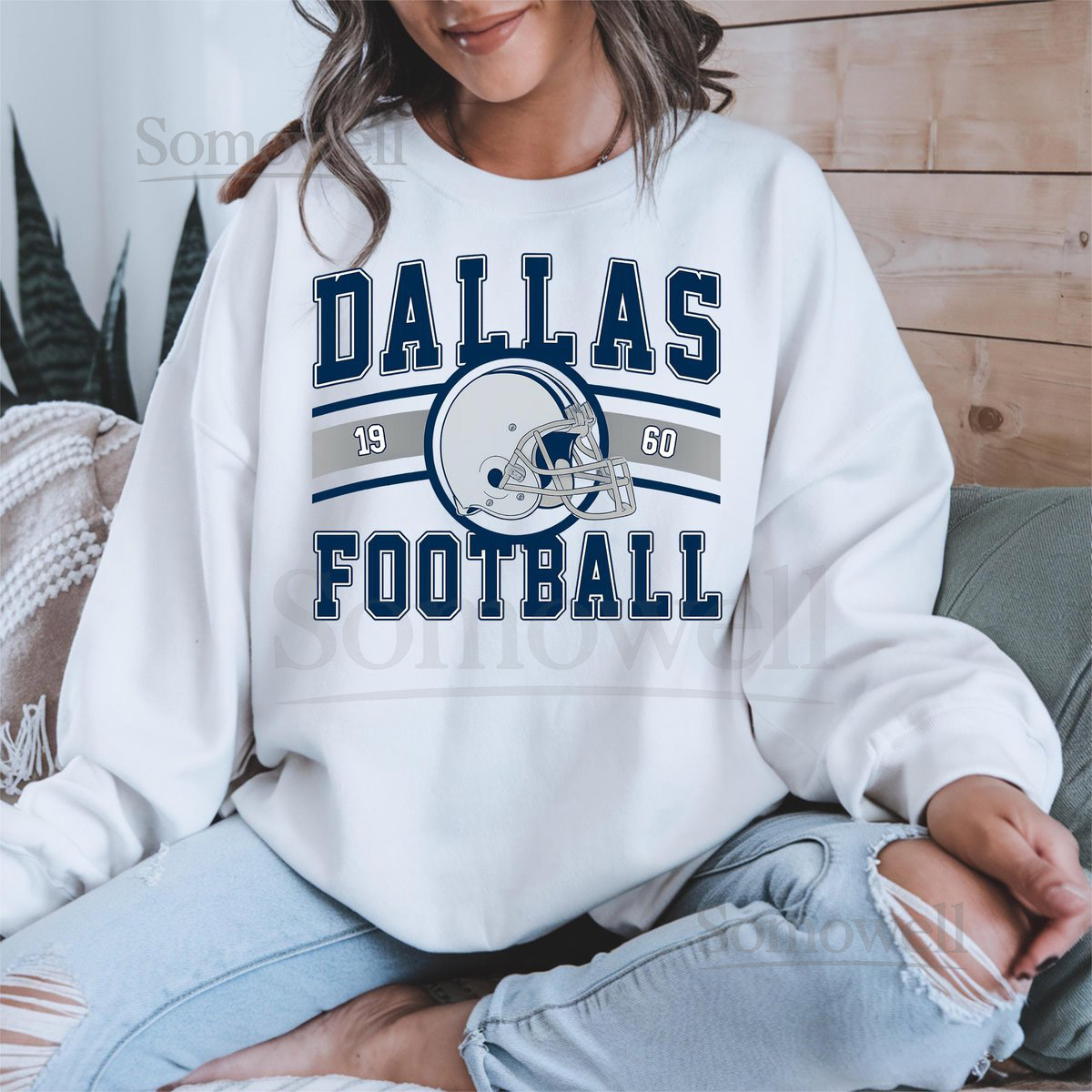 Dallas Football Comfort Colors Sweatshirt Vintage 1960s Style Team Apparel Sports Fan Gift Dallas Cowboys T-Shirt_200