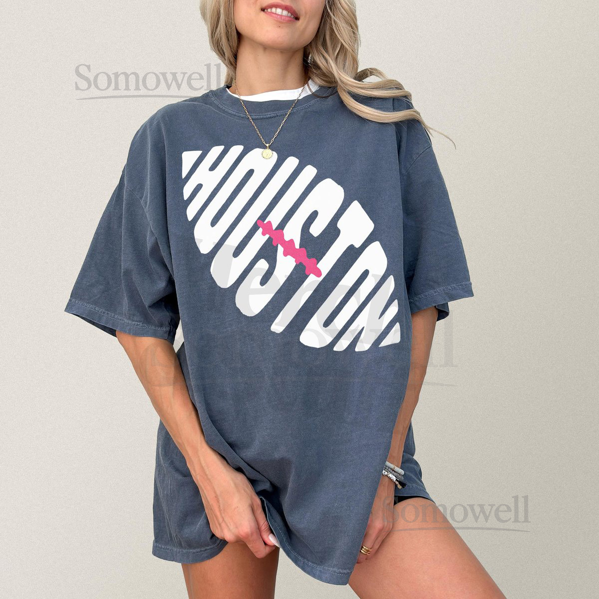 Retro Houston Football T-Shirt Unisex Texas Sports Fan A_799