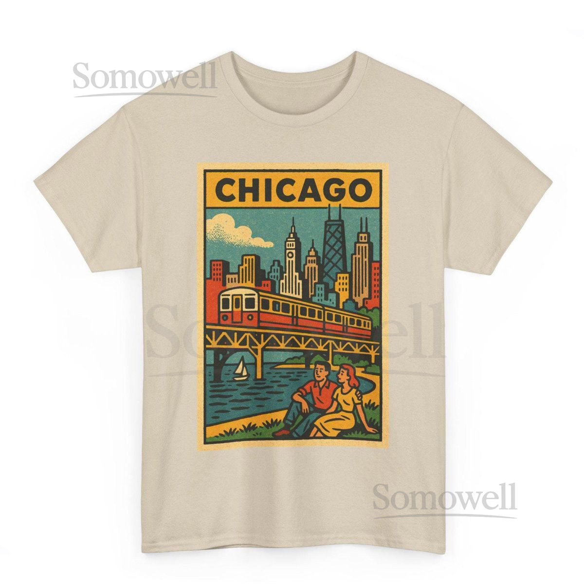Chicago T-Shirt Retro Comic Style Windy City Graphic Tee_235