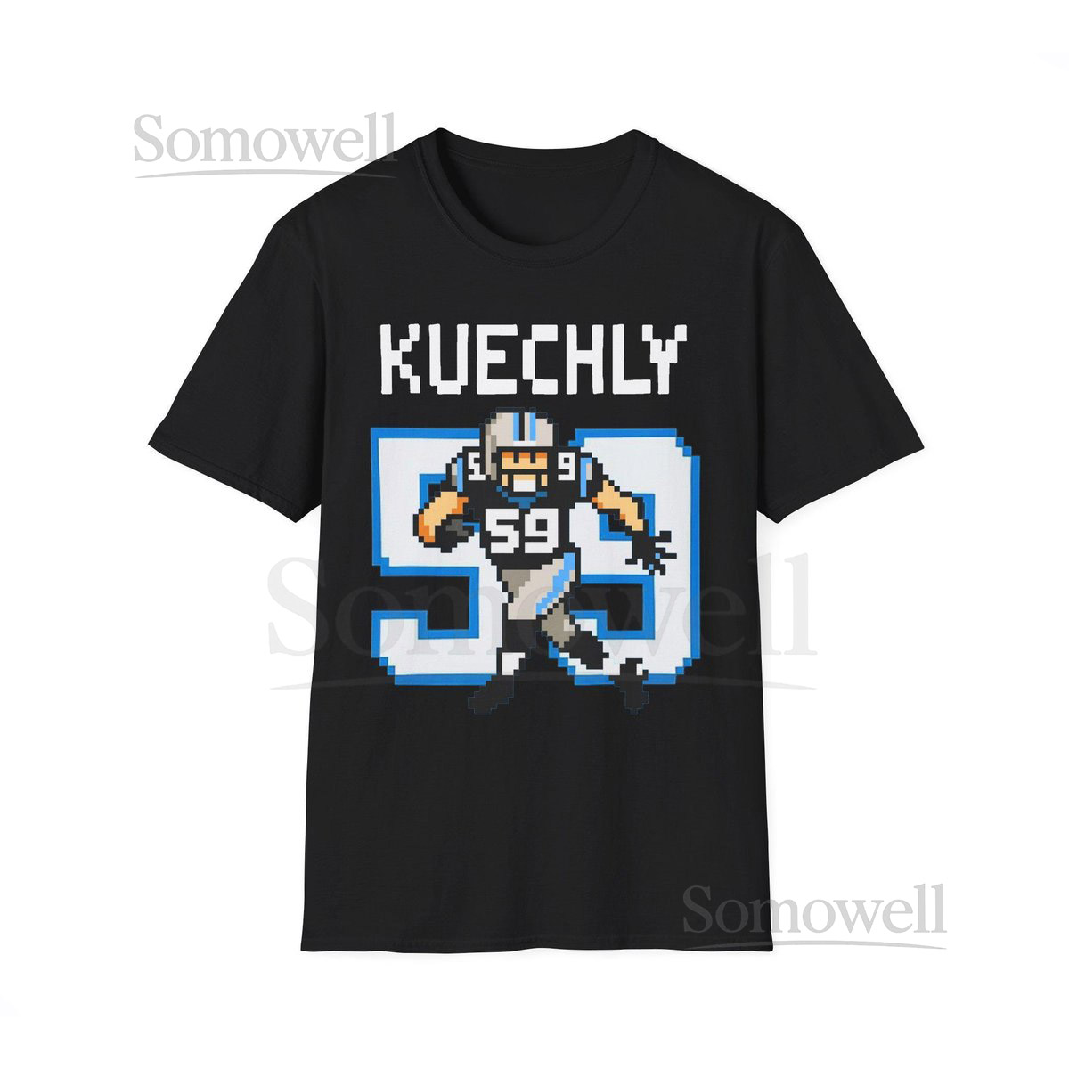 Luke Kuechly Shirt Pixel Art Panthers T-Shirt Retro 8 Bit 59 Graphic Football Tee Carolina Fan Gift_781