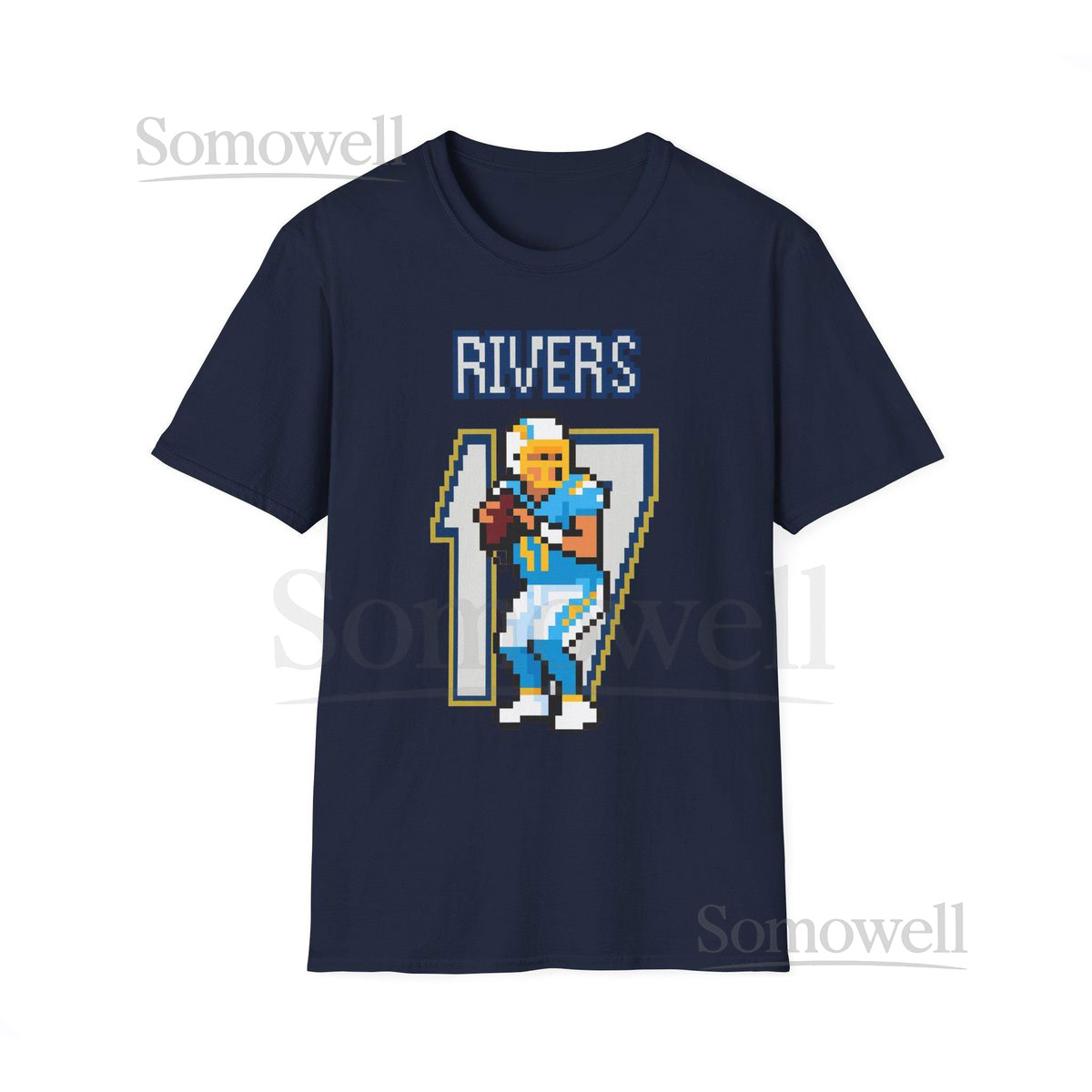 Philip Rivers Shirt Pixel Art Shirt Retro 8 Bit Vintage Football Tee 17 Jersey Graphic Unisex Game Day Gift for Bolt Up Fans_666