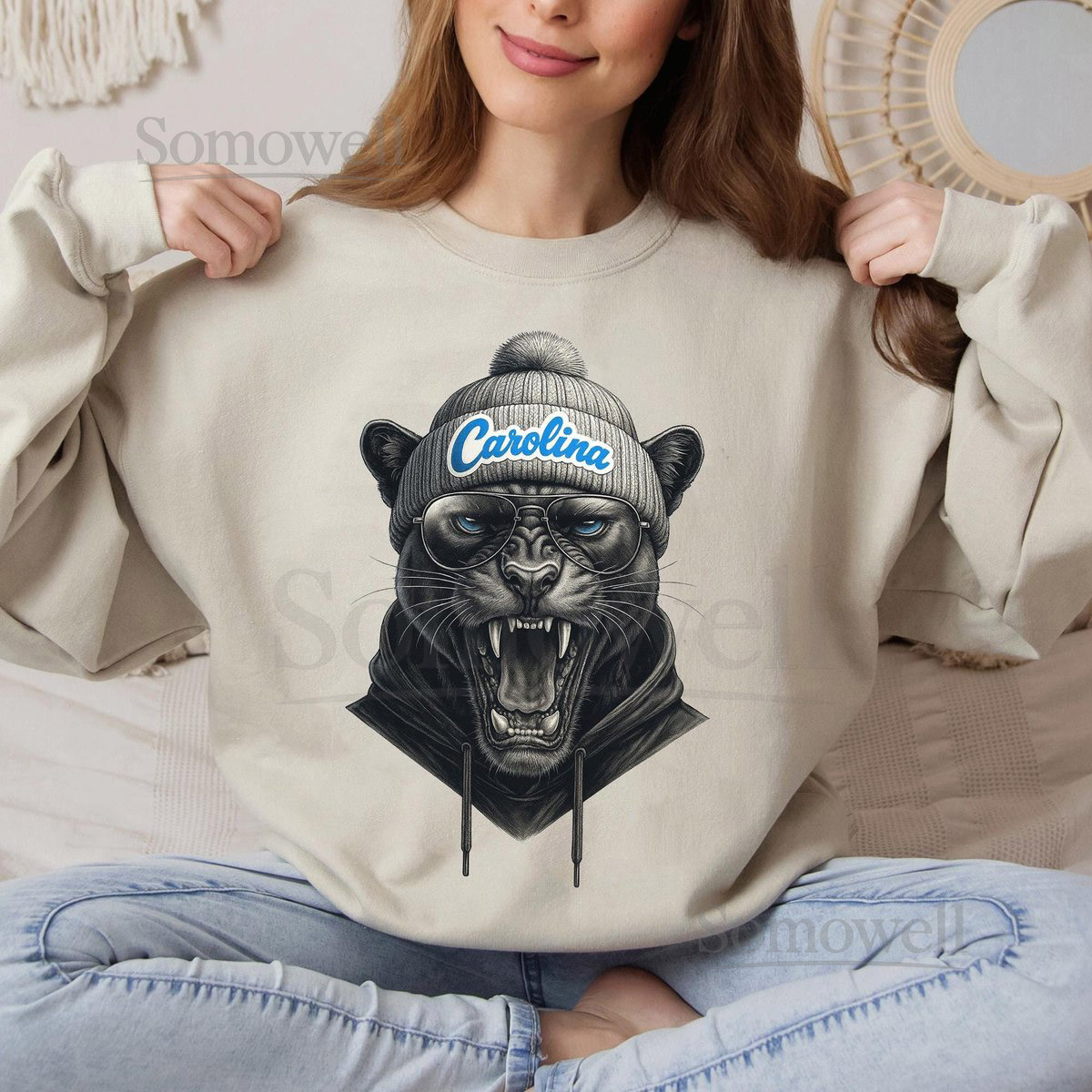 Carolina Football Shirt Retro Panther Shirt Panther Shirt Trendy Football Shirt Spirit Animal Gift For Football Fan_348
