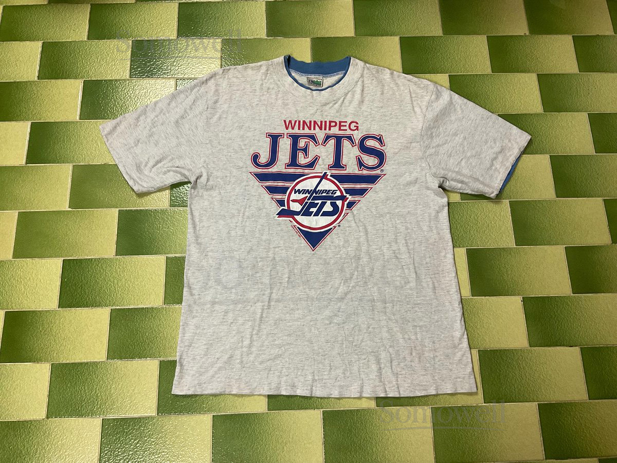 Vintage 90s NHL 1992 Winnipeg Jets T-Shirt Single Stitch Fits Large_693