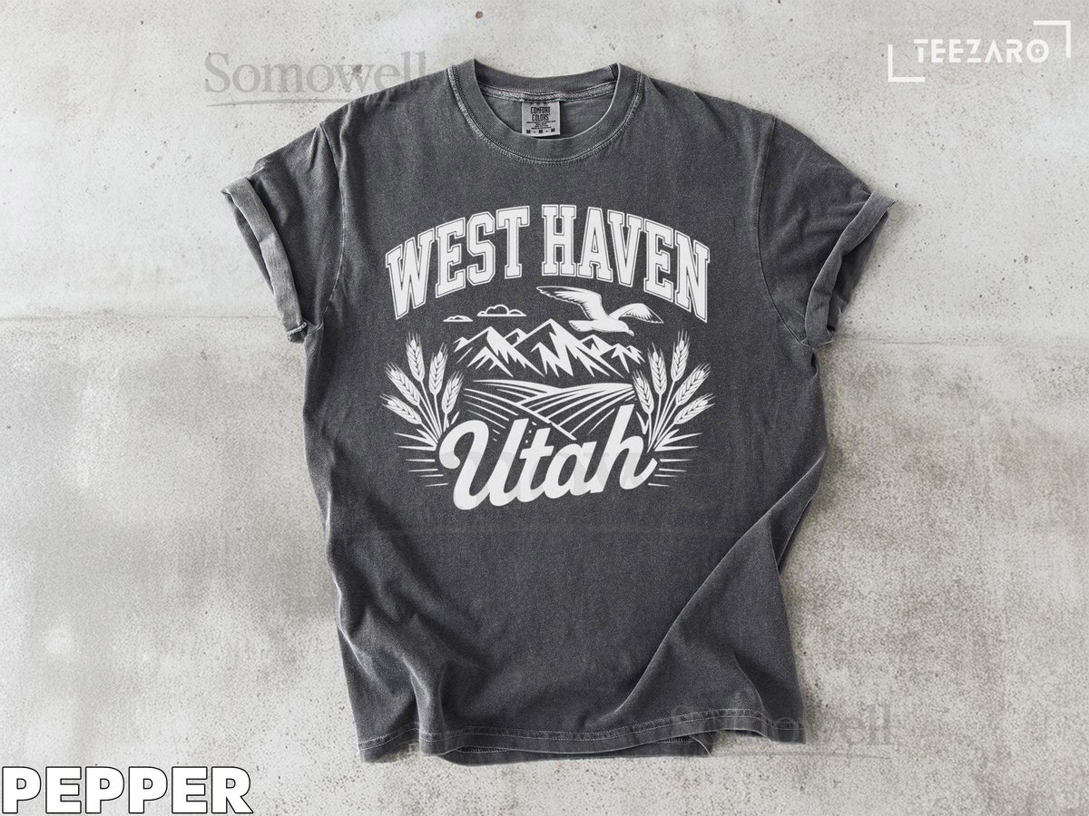 West Haven Utah T-Shirt Mountain Seagull Graphic Tee_793