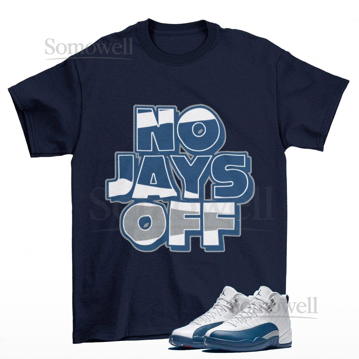Jay All Day Sneaker Shirt Blue to Match Jordan 12 French Blue_452