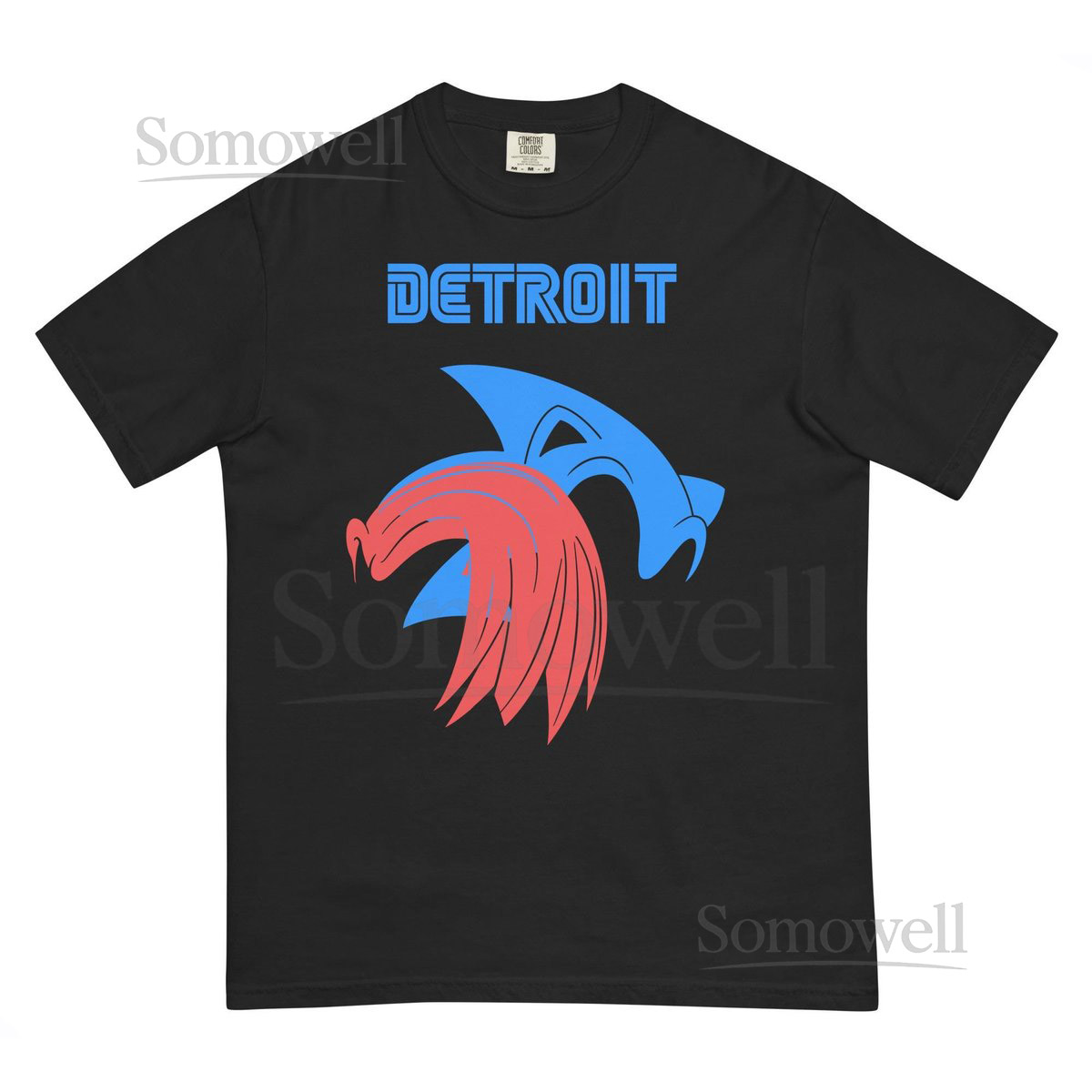 Detroit Lions Comfort Colors Tee Gibbs Montgomery Sonic Mashup_205