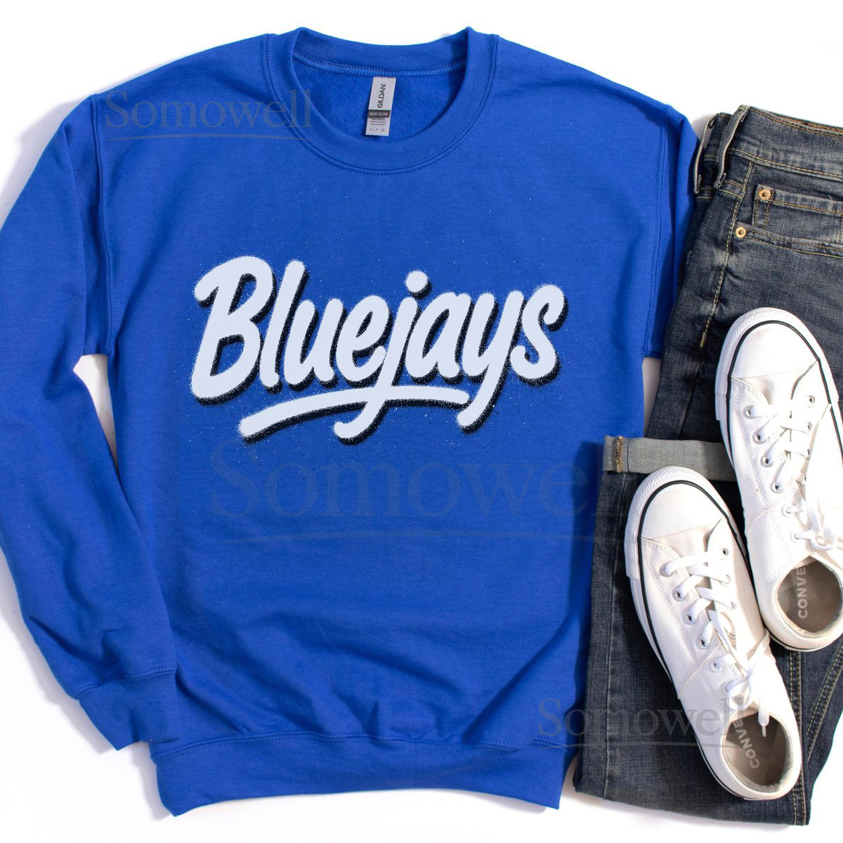 Bluejays Mascot Crewneck Sweatshirt Graffiti Graphic Go Bluejays Sweatshirt Back to School First Day of School Bluejay Shirt Teacher Gift_165