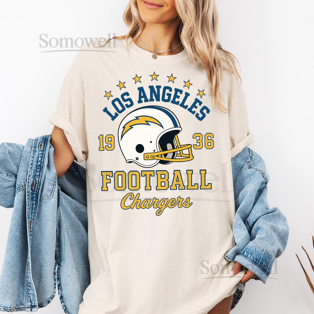 Comfort Colors La Charger Shirt Los Angeles Football Shirt Vintage Game Day Shirt Charger Fan Gift La Football Shirt Sunday Sports Tee_107