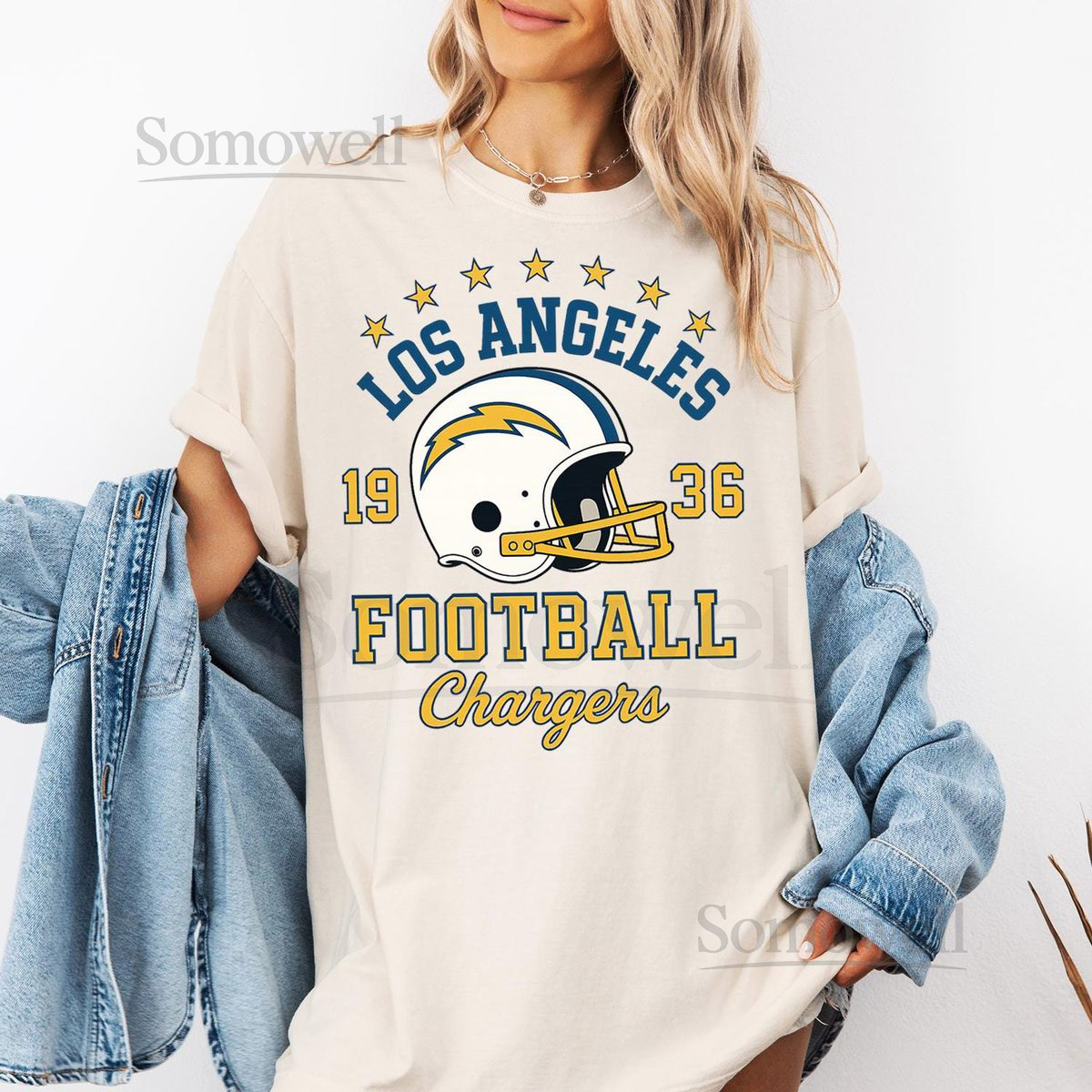 Comfort Colors La Charger Shirt Los Angeles Football Shirt Vintage Game Day Shirt Charger Fan Gift La Football Shirt Sunday Sports Tee_95