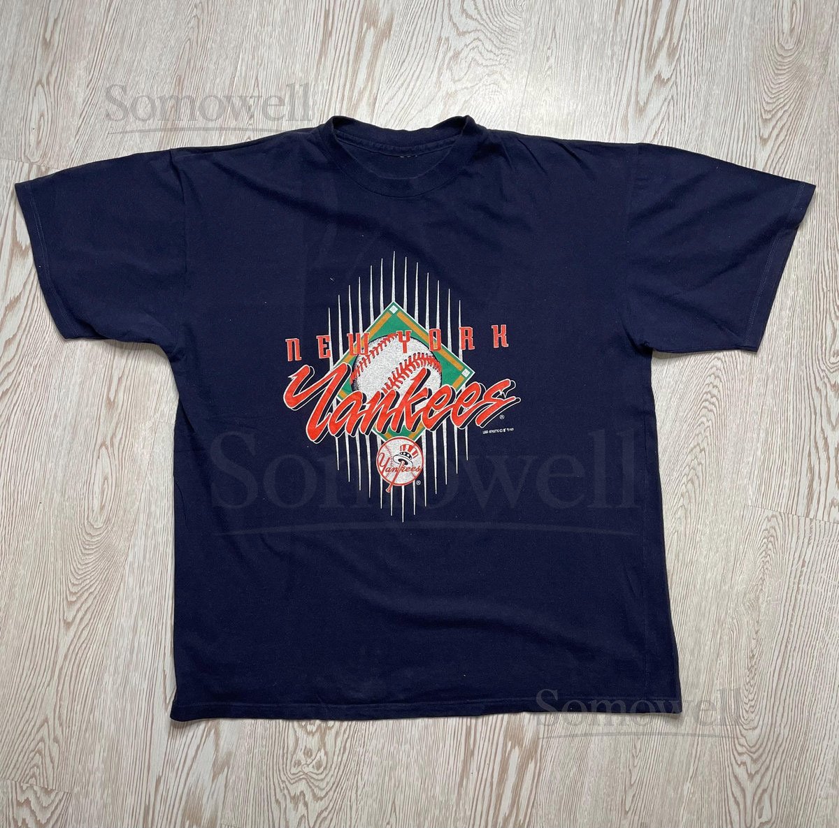 Vintage 1993 New York Yankees Athletic Logo tshirt size XL_398