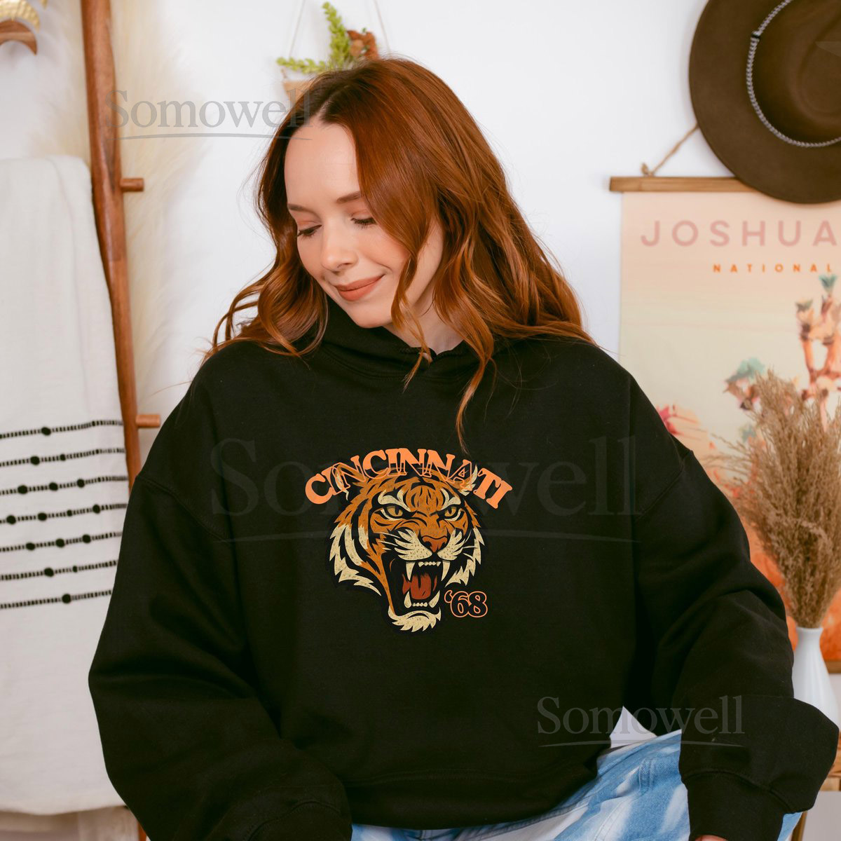 Cincinnati Bengals Sweatshirt Joe Burrow Ja'Marr Chase NFL Fan Gear_502