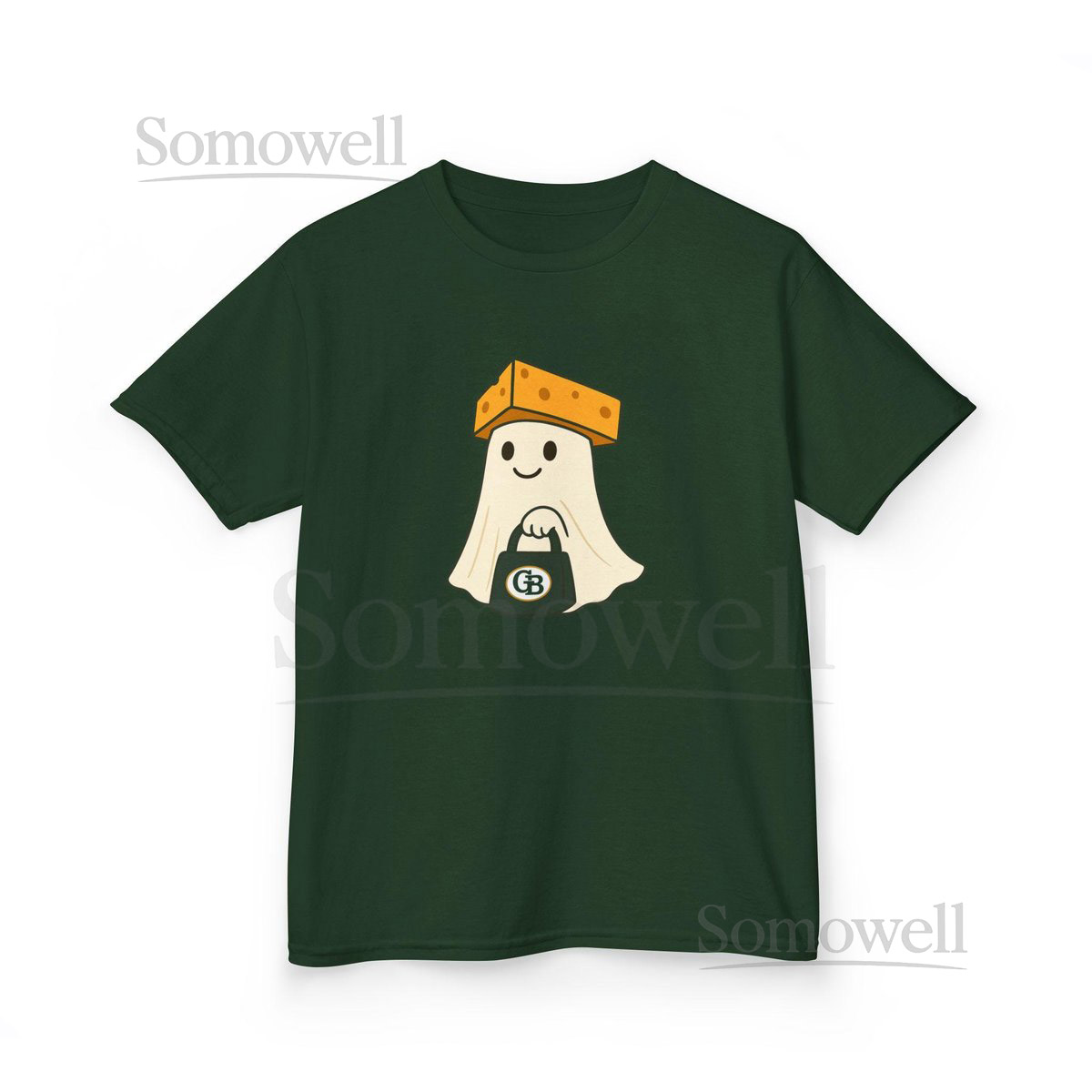 Halloween Ghost T-Shirt Green Bay football tshirt for kids Packers Football Shirt Sports Fan Gift Youth Game Day Outfit_507