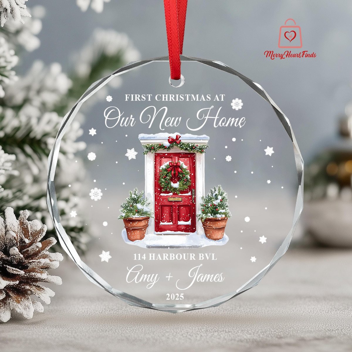 Our New Home Christmas Ornament Our 1st Christmas Ornament Custom House Address Ornament New Home BaubleOur First HomeHousewarming Gift