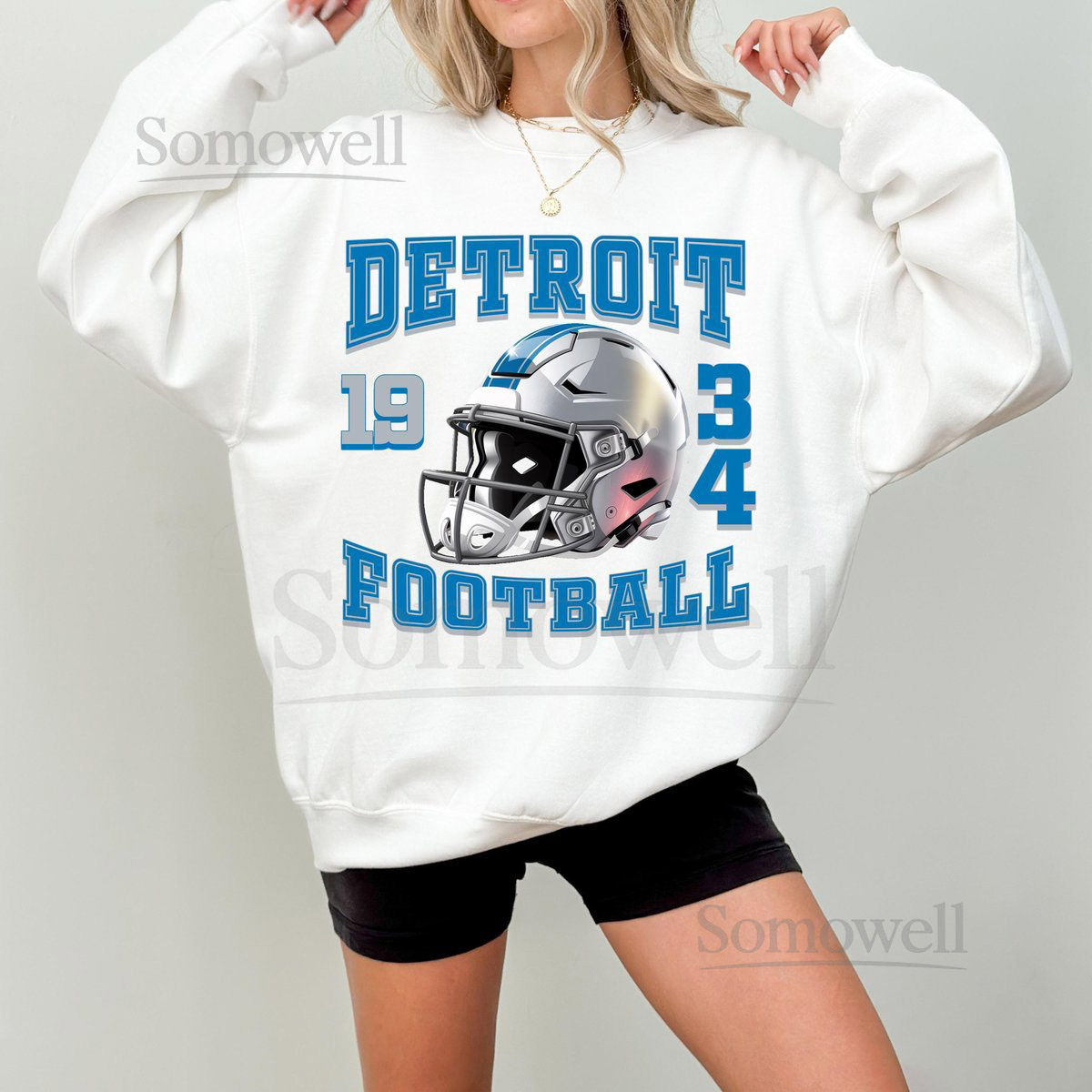Detroit Football T-Shirt Detroit Sweatshirt Comfort Colors Lions Football Gift 1934 Detroit Pride Football Helmet Tee Fan Apparel_158