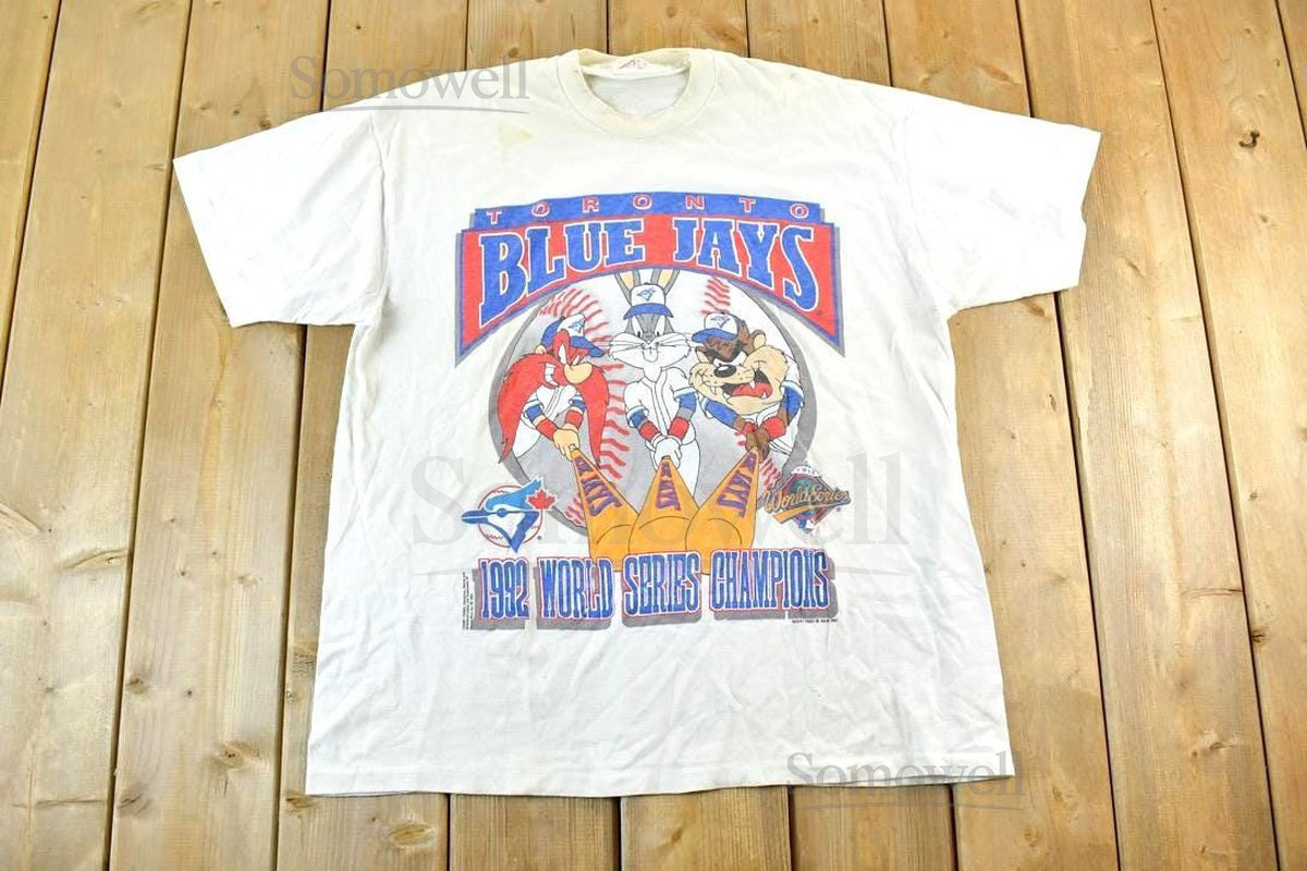 Vintage 1992 Looney Tunes Toronto Blue Jays World Series Champions T Shirt Vintage Warner Brothers Shirt Warner Bros Made In USA_394