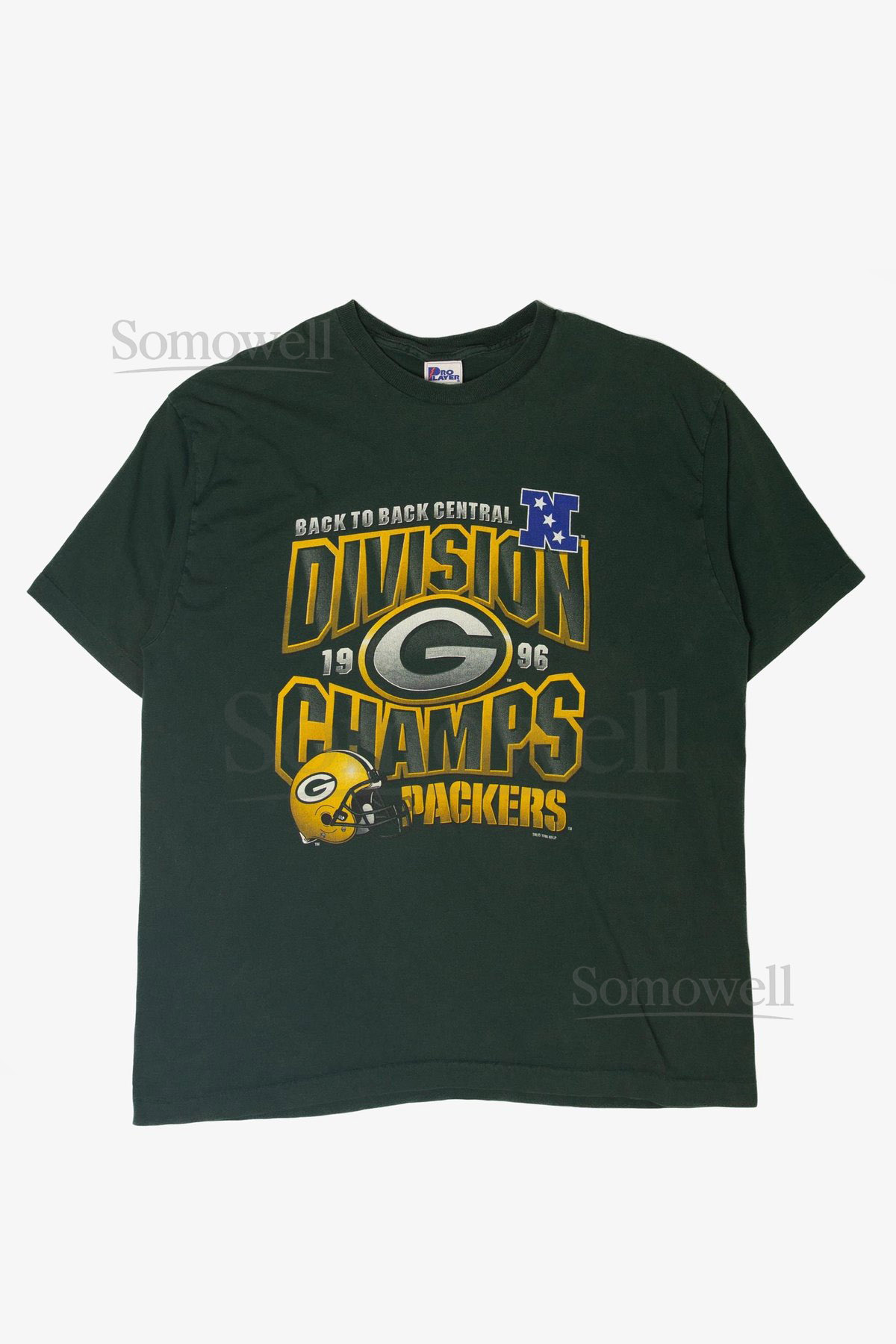 Vintage Green Bay Packers Back To back Central Division Champions T-Shirt 1990s_732