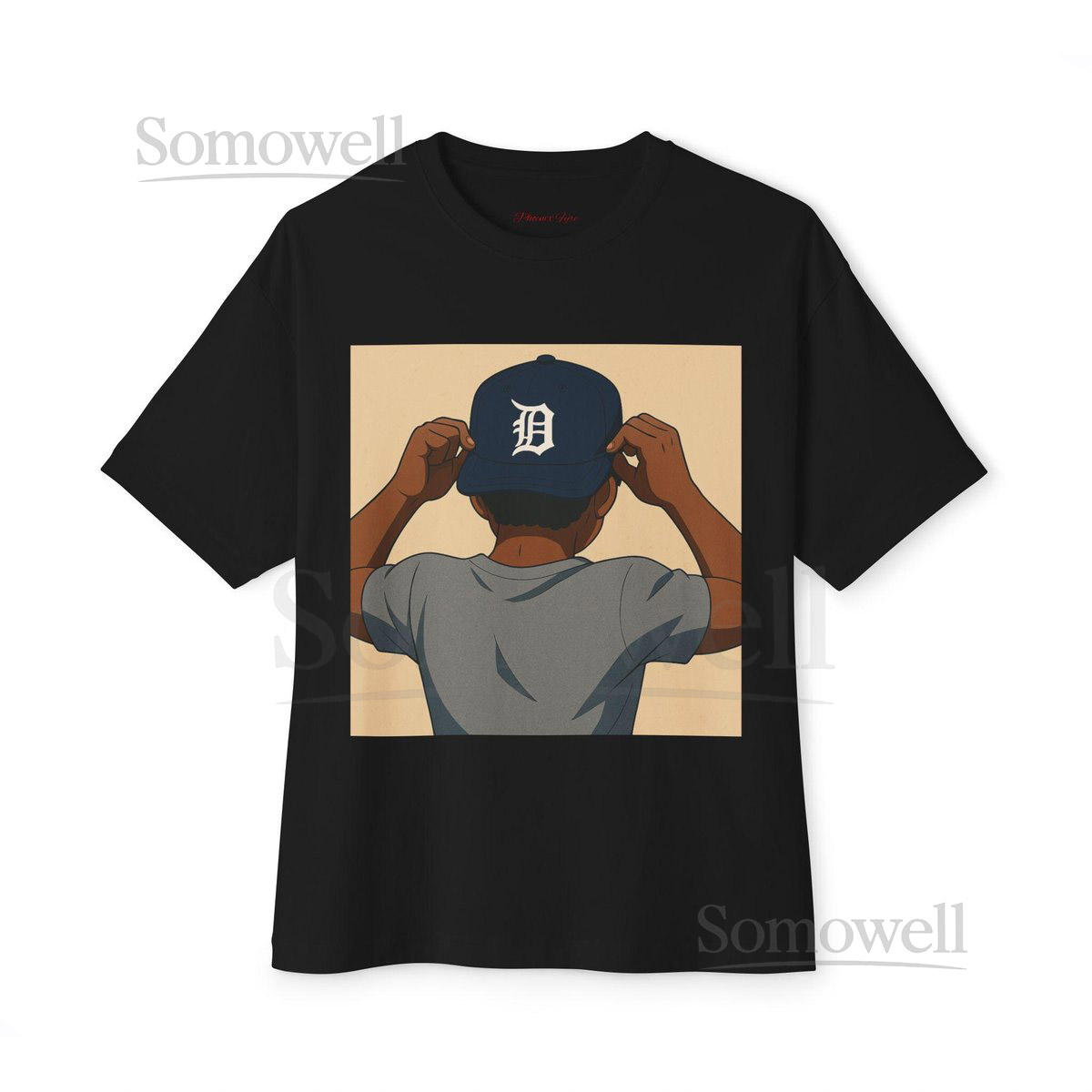 Detroit Tigers Backwards Cap TShirt Graphic T-Shirt Bestseller Urban Gear Unique Sport High Quality_233